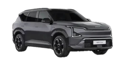 Kia EV5 Business Edition GT Line i mörkgrå metallic hos Bylunds Bil Karlshamn – rymlig el-SUV med premium-utrustning och förmånligt tjänstebilsavtal.
