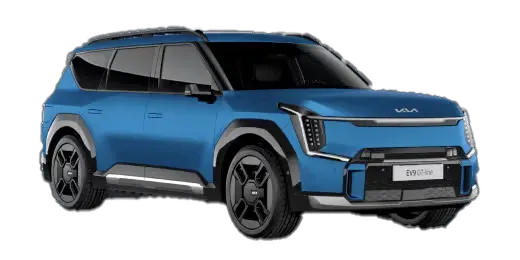 Kia EV9 GT Line Business Edition hos Bylunds Bil Karlshamn – lyxig 6-sitsig el-SUV med snabbladdning 10–80 % på 24 minuter och full komfort.